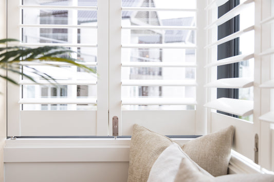 Design Supply Co. Santa Fe. Shutters. White shutters. quality shutters