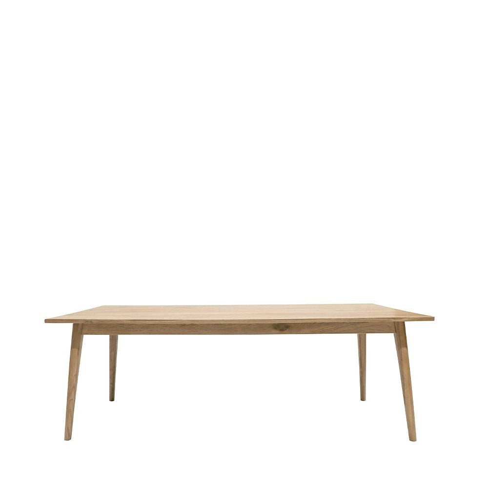 VAASA OAK DINING TABLE: 2200x900x760mm