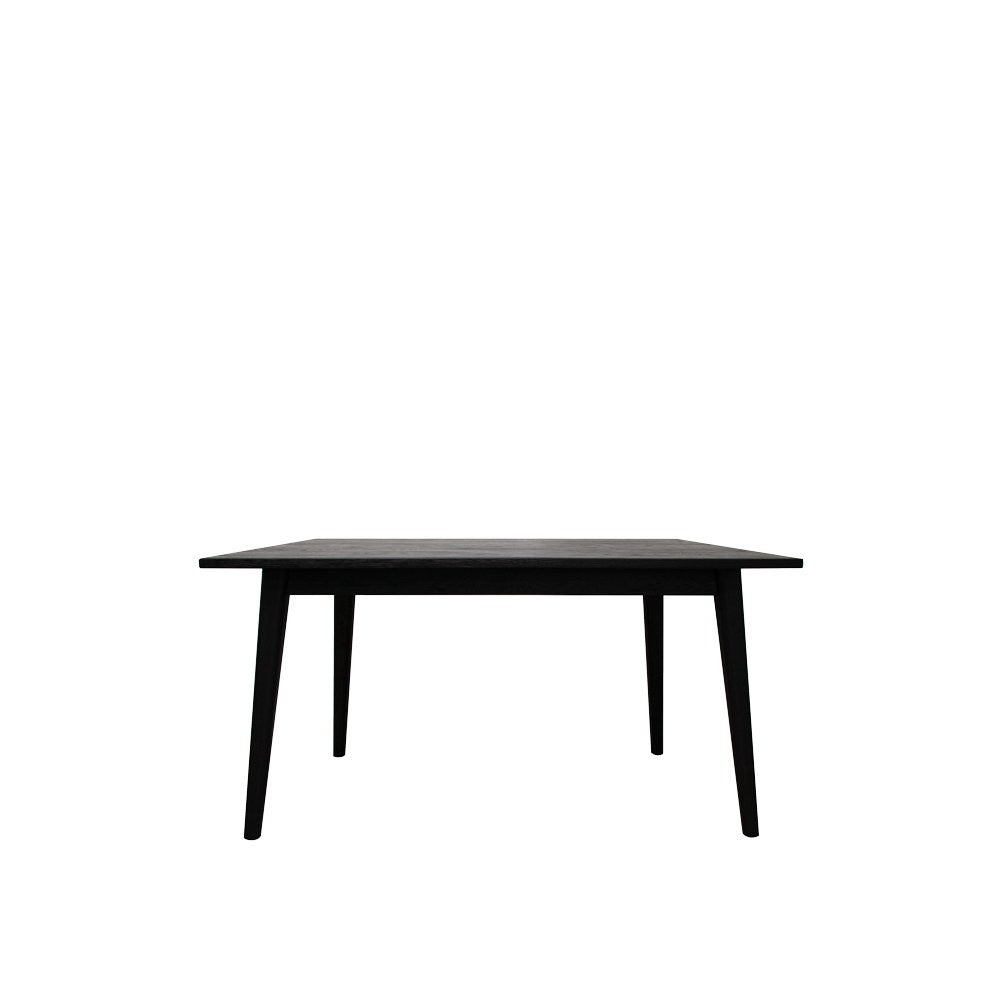 VAASA OAK DINING TABLE MATTE BLACK : 1500x850x760mm