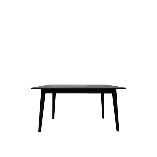 VAASA OAK DINING TABLE MATTE BLACK : 1500x850x760mm