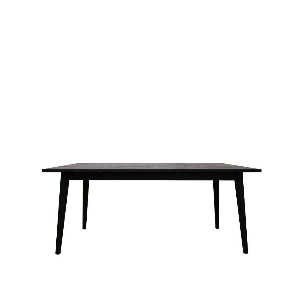 VAASA OAK DINING TABLE MATTE BLACK - 1800x850x760mm