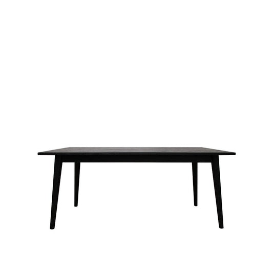 VAASA OAK DINING TABLE MATTE BLACK - 1800x850x760mm