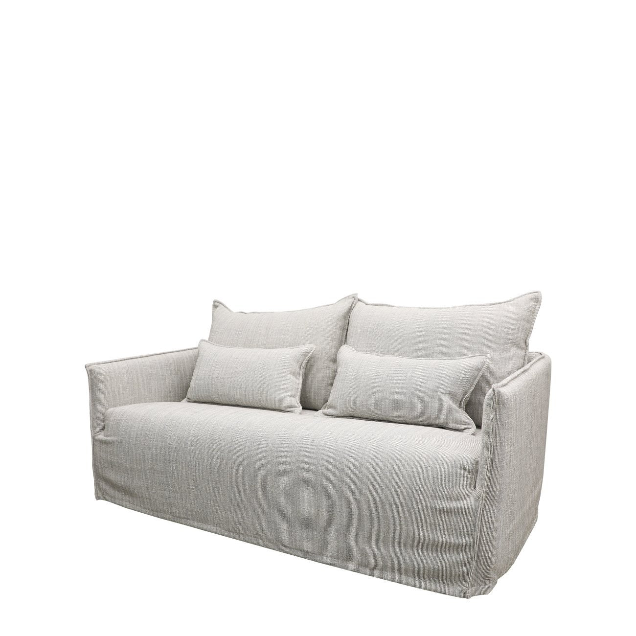 HAVEN SLIPCOVER 2 SEATER- LIGHT GREY PINSTRIPE