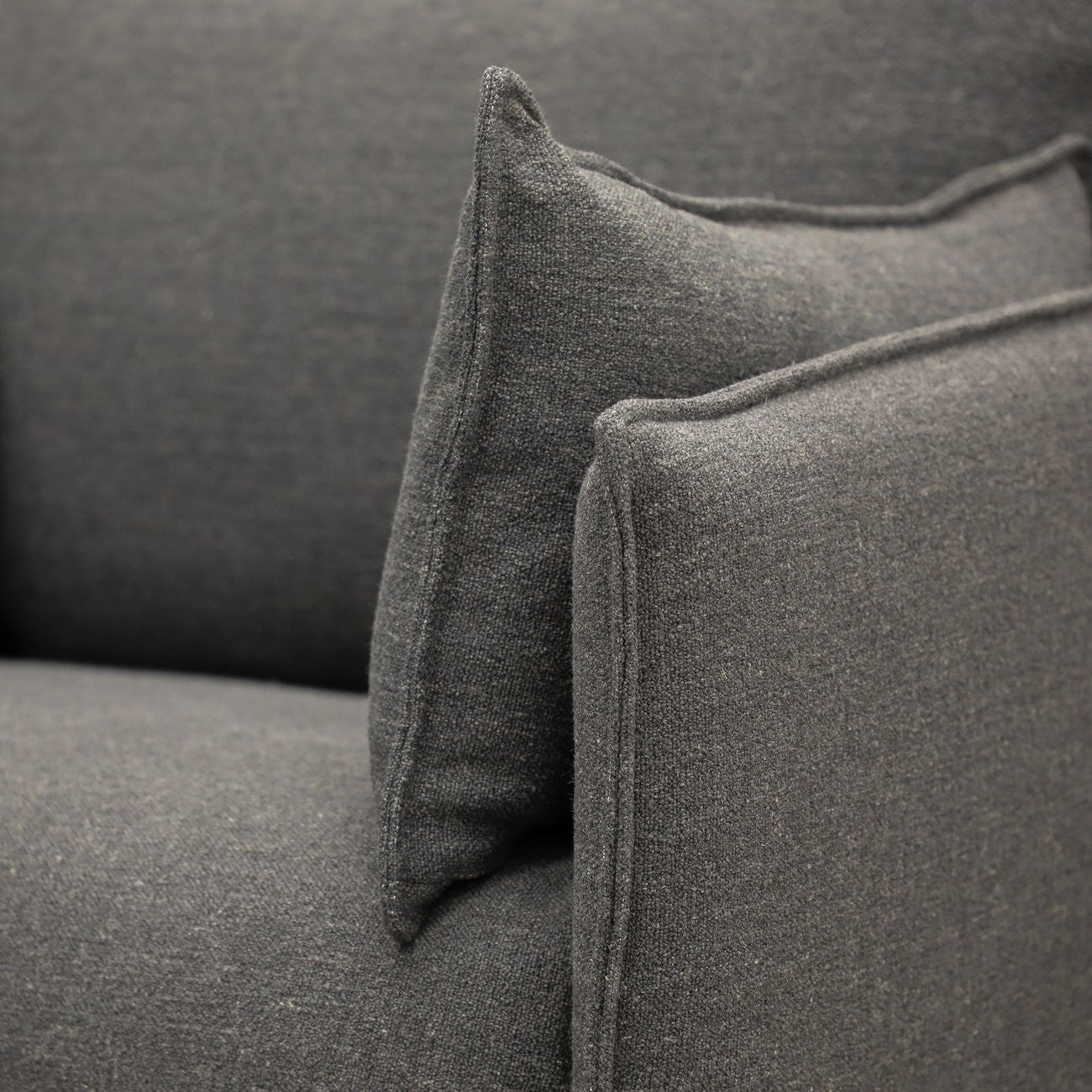 HAVEN SLIPCOVER SOFA- 3 SEATER DARK GREY