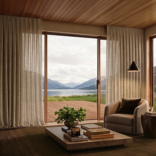LAMU EGGSHELL SHEER OR LINED CURTAIN PRICED FROM $384