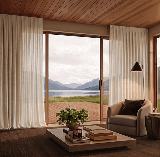 CALISTA ALABASTER MADE-TO-MEASURE SHEER OR LINED CURTAINS | CHRISTCHURCH & CANTERBURY NZ, FROM $411 - DesignSupplyCo