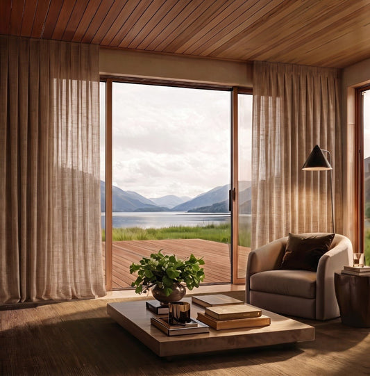 CALISTA CLAY MADE-TO-MEASURE SHEER OR LINED CURTAINS | CHRISTCHURCH & CANTERBURY NZ, FROM $411 - DesignSupplyCo