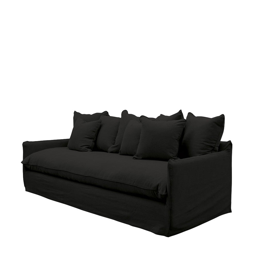 LOTUS SLIPCOVER SOFA 2 SEATER - CARBON: 1900x1040x840mm