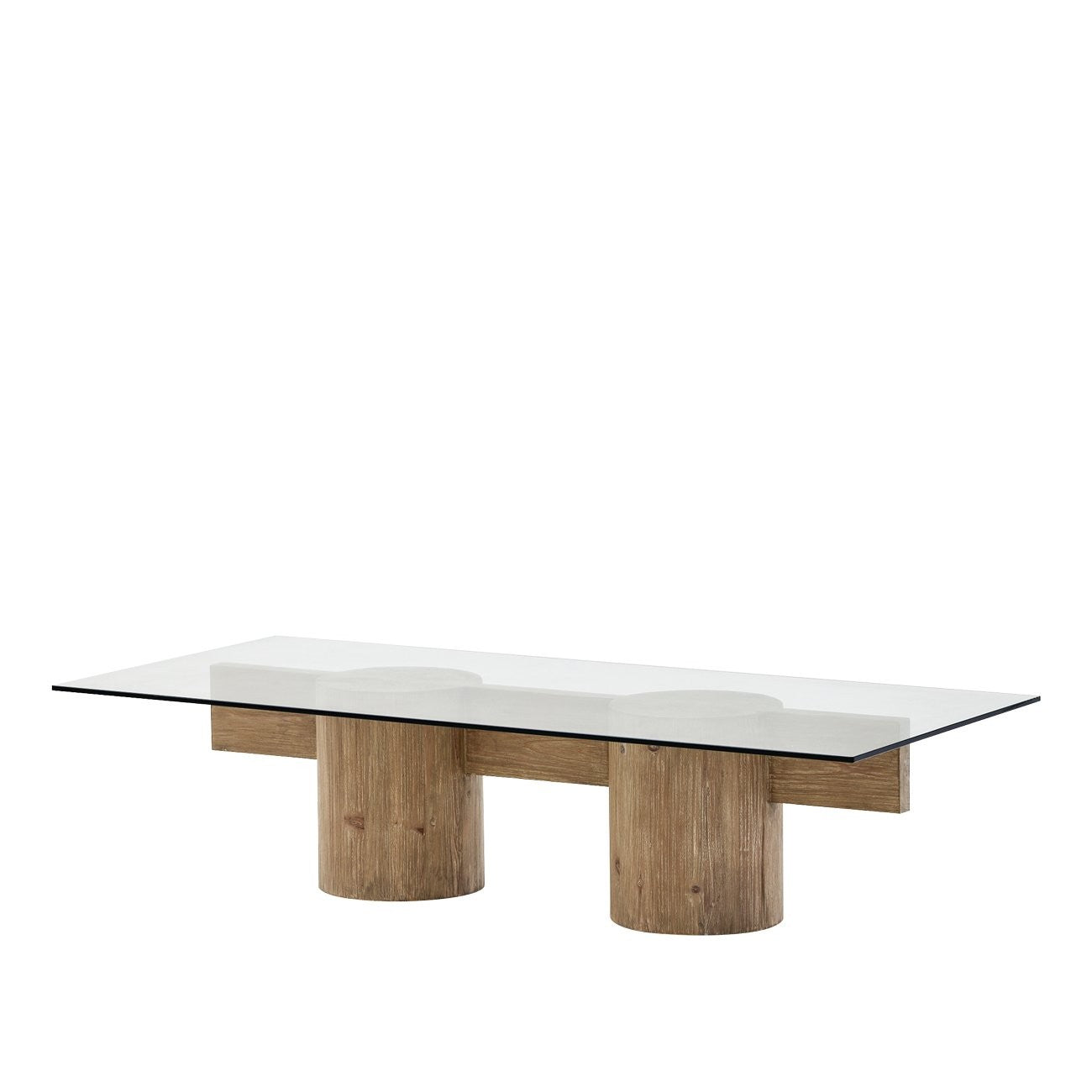 glass top cofee table timber base