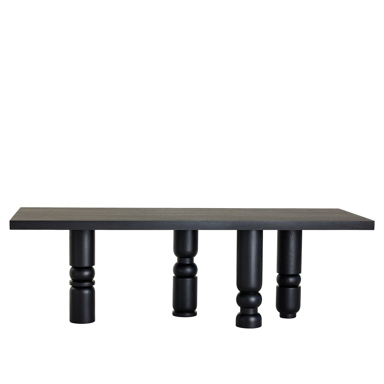 console table geometric legs black