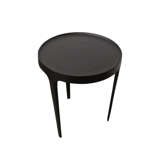 black top view side table