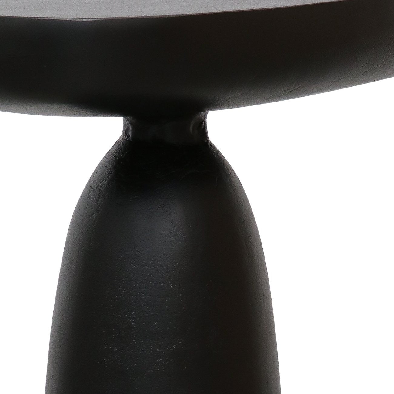 close up black side table