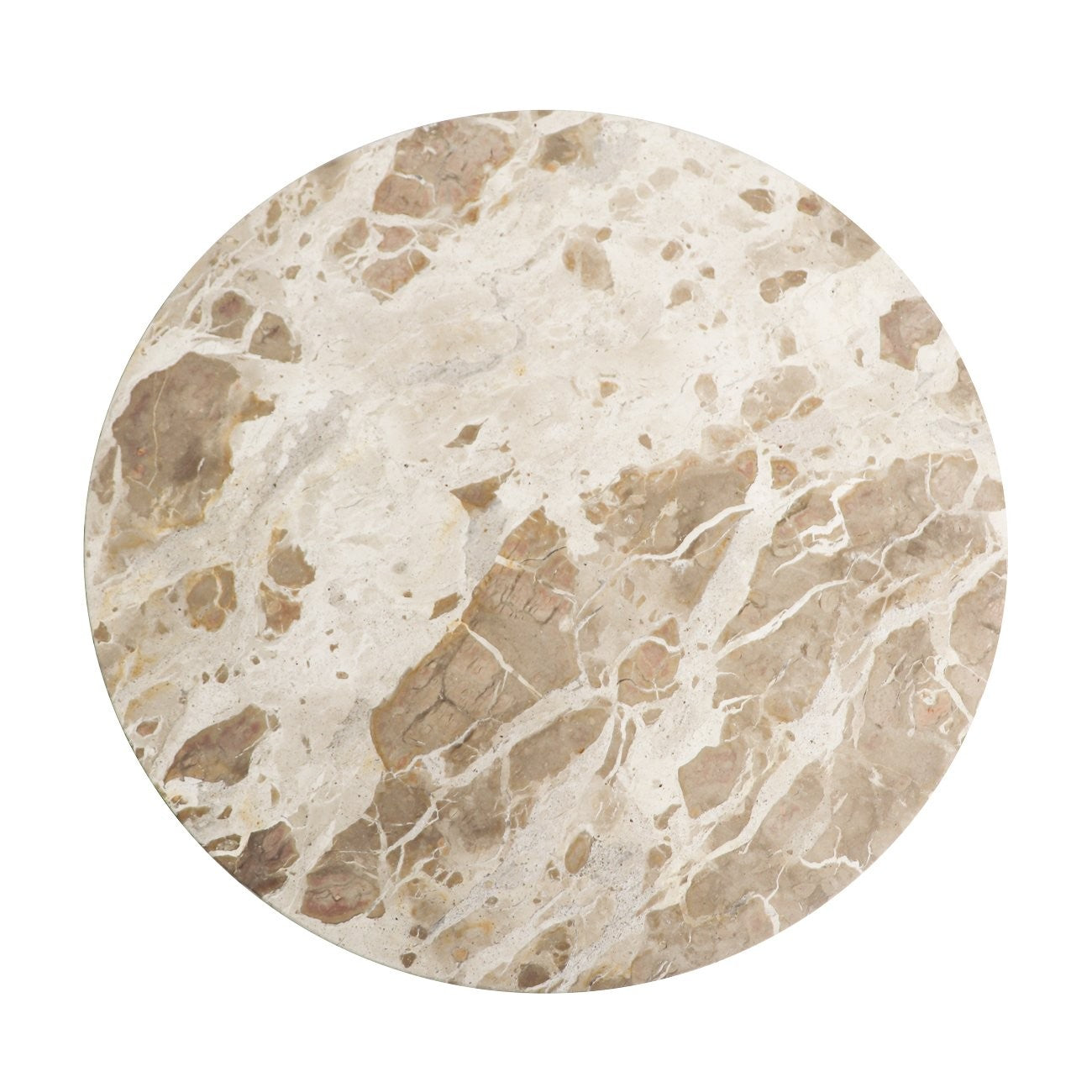 round beige marble