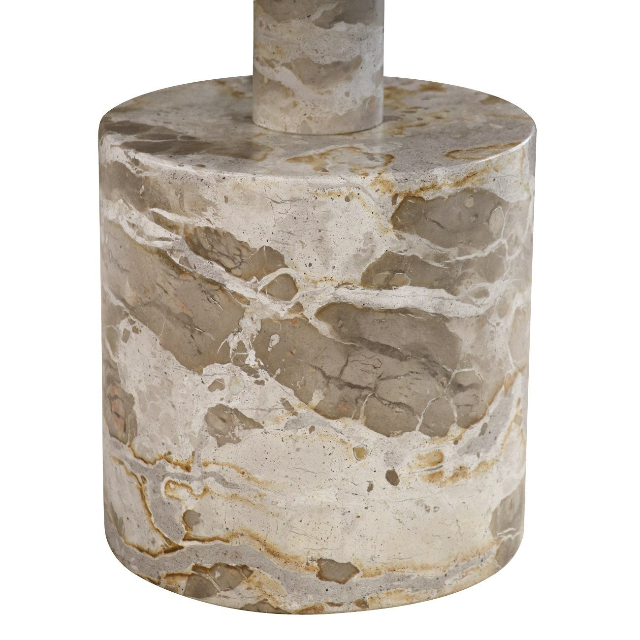 beige marble base side table round