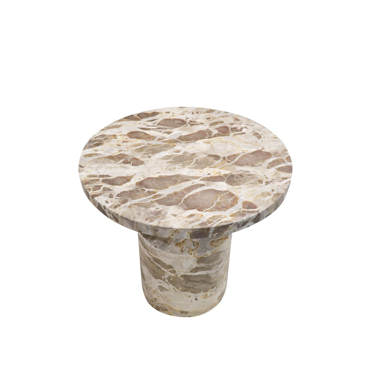 round side table beige