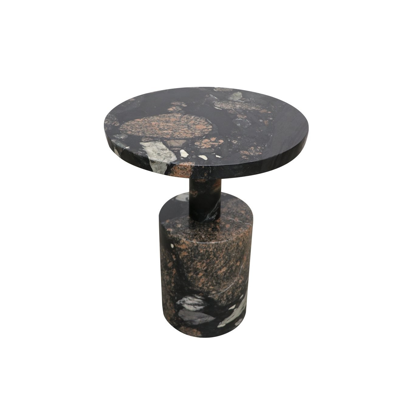 side table marble dark colours round