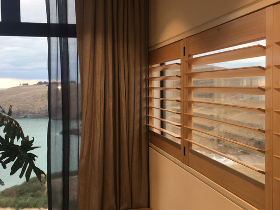 wood shutter custom design view