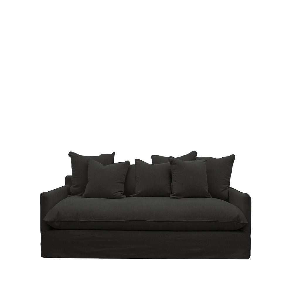 LOTUS SLIPCOVER SOFA 2 SEATER - CARBON: 1900x1040x840mm