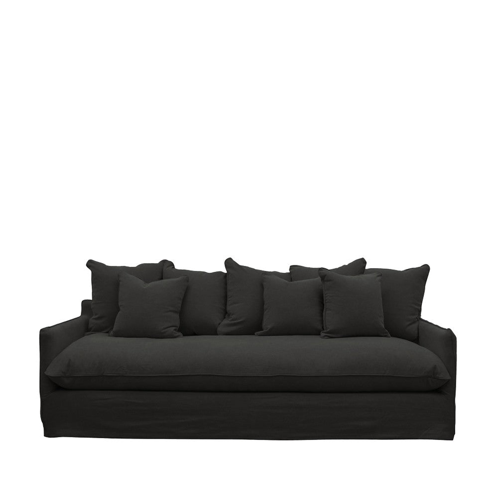 LOTUS SLIPCOVER SOFA 3 SEATER - CARBON: 2300x1040x840mm