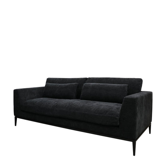 TYSON 3 SEATER SOFA - BOSTON BLACK: 2200x950x900mm