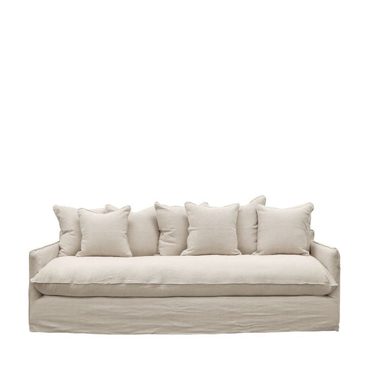 LOTUS SLIPCOVER SOFA 3 SEATER - OATMEAL: 2300x1040x840mm