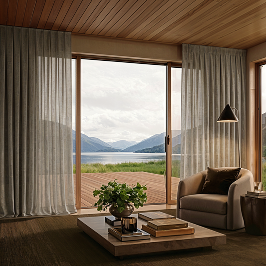 VERDANT EARTH SHEER OR LINED CURTAIN PRICED FROM $482