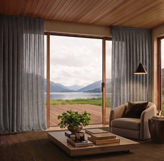 CALISTA INK MADE-TO-MEASURE SHEER OR LINED CURTAINS | CHRISTCHURCH & CANTERBURY NZ, FROM $411 - DesignSupplyCo