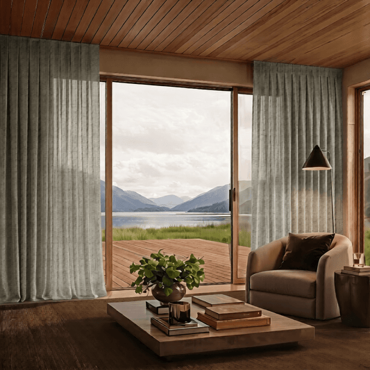 CALISTA SAGE MADE-TO-MEASURE SHEER OR LINED CURTAINS | CHRISTCHURCH & CANTERBURY NZ, FROM $411 - DesignSupplyCo