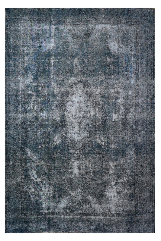 OVERDYED HAND KNOTTED VINTAGE PERSIAN RUG 56:  2750x3600mm