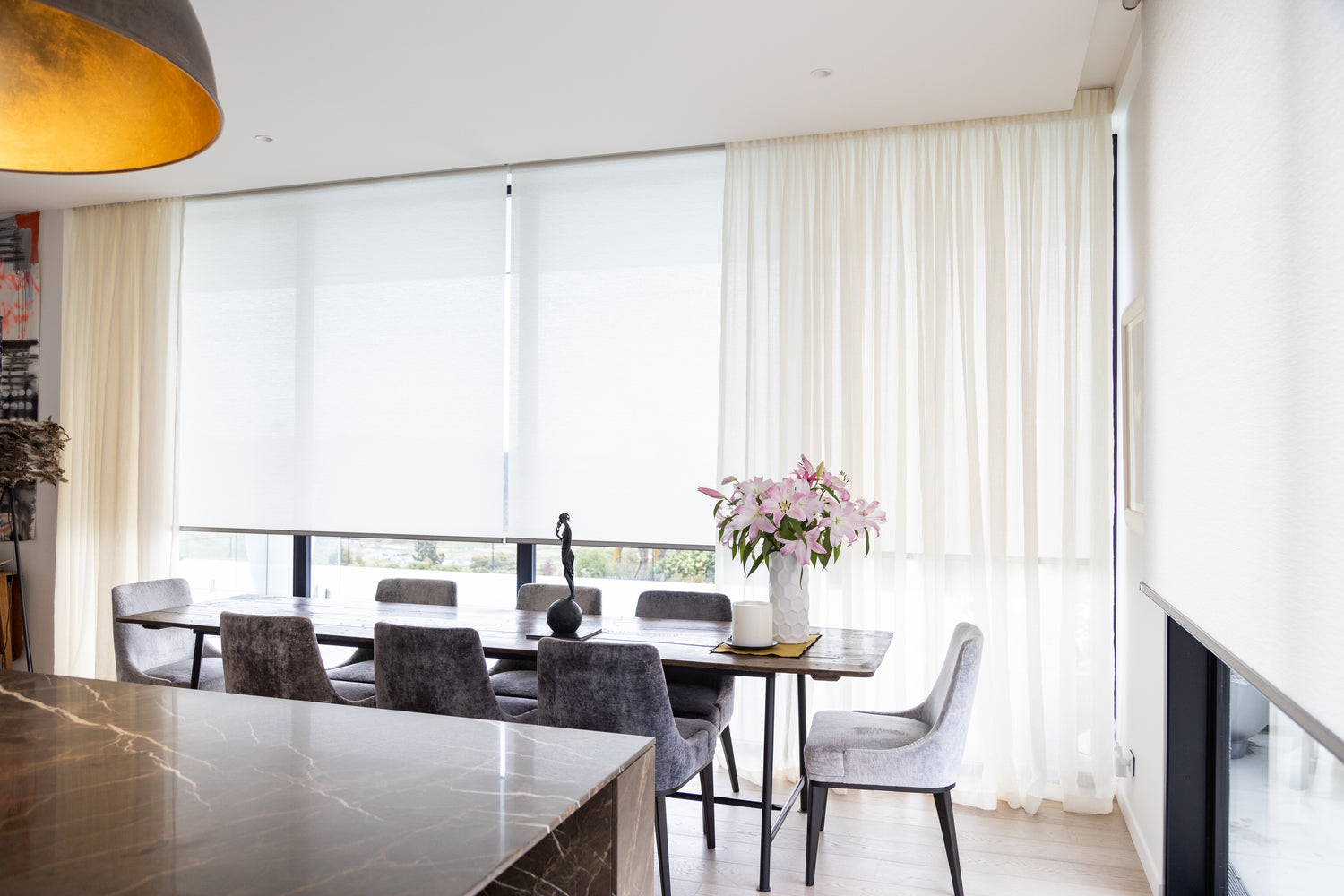 Custom Curtains Christchurch. Sunscreen roller blinds NZ