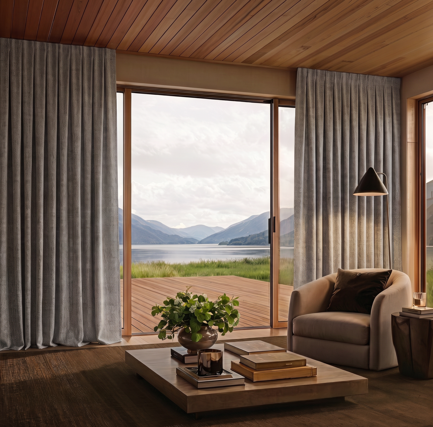 CALISTA PEWTER SHEER OR LINED CURTAIN PRICED FROM $411