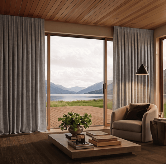 CALISTA PEWTER MADE-TO-MEASURE SHEER OR LINED CURTAINS | CHRISTCHURCH & CANTERBURY NZ, FROM $411 - DesignSupplyCo