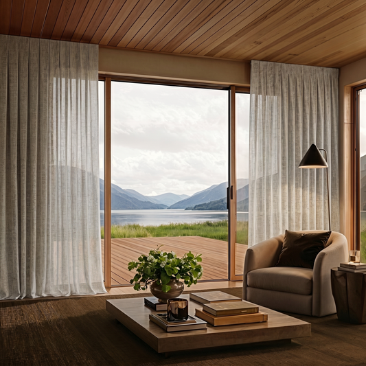 VERDANT FLAX SHEER OR LINED CURTAIN PRICED FROM $482