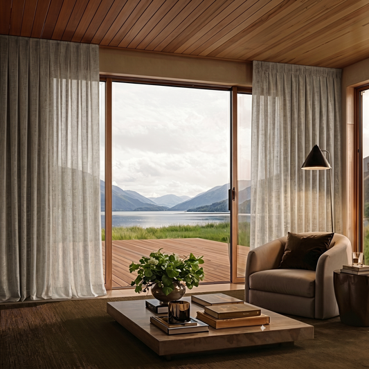 LAMU SHALE SHEER OR LINED CURTAIN PRICED FROM $384