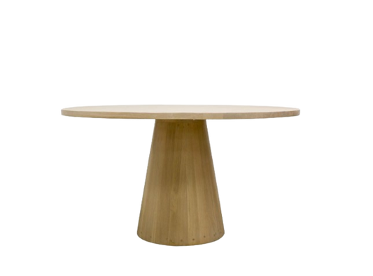 Florida Oak Round Dining Table - Cone